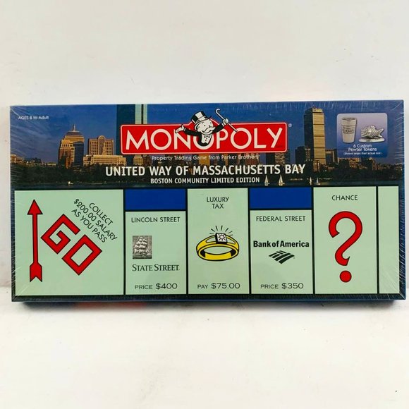 Vintage‎ Monopoly United Way of Massachusetts Bay Boston Community New Sealed